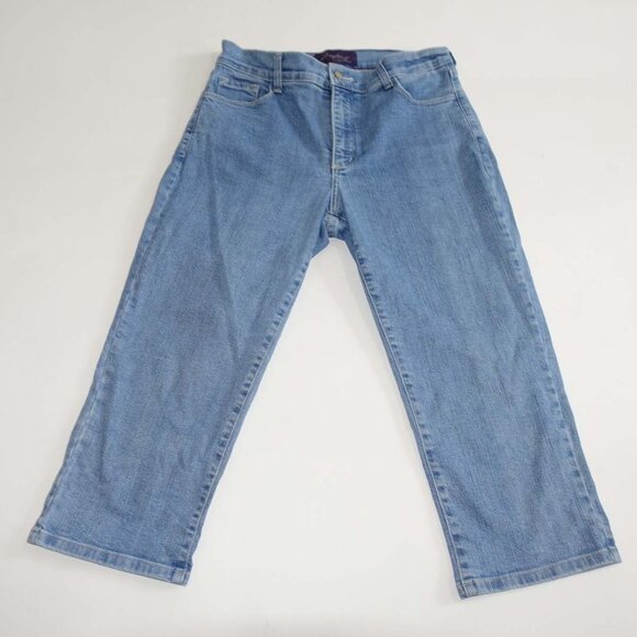 Not Your Daughter's Women's Cropped Jeans Size 6 Blue High Rise 20.5" Inseam - Picture 1 of 8